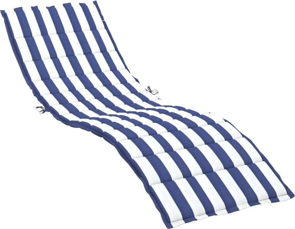 vidaXL Pernă șezlong cu dungi albastre și albe, țesătură Oxford