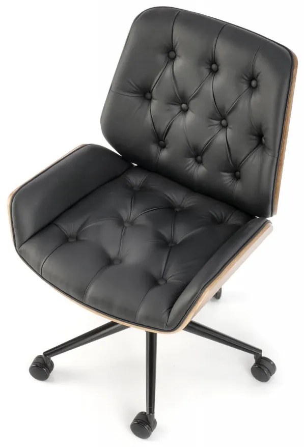 Scaun de birou Gavin nuc/negru H100 cm