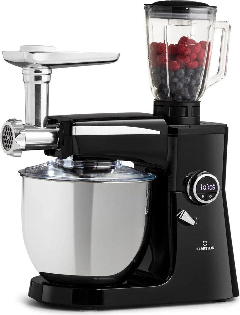 Klarstein Renata Rossa, robot de bucătărie, 3 în 1 2000 W / 2,7 PS, 10 litri, oțel inoxidabil, fără BPA