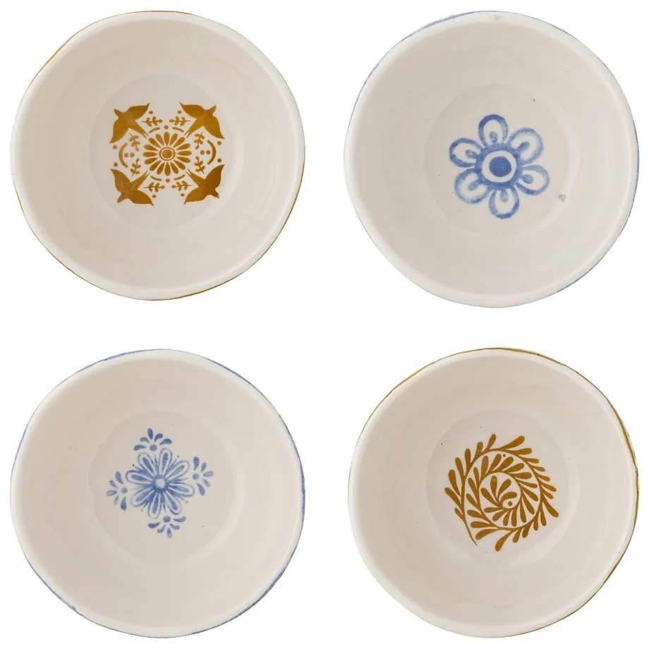 Boluri mici albastre/portocalii 4 buc. din gresie 200 ml Milton – Bloomingville