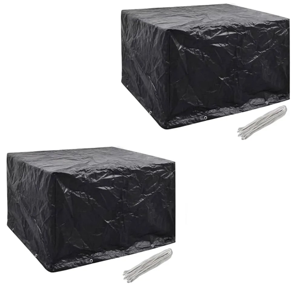 vidaXL Huse mobilier grădină 2 buc. set poliratan 8 ocheți 113x113 cm