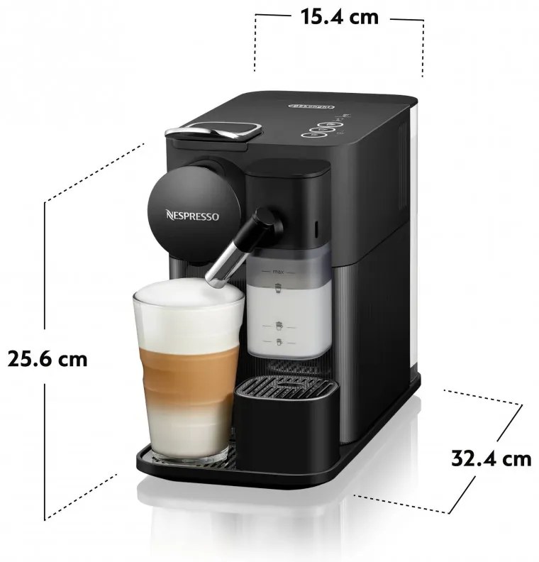 Espressor cu capsule DeLonghi EN510B, 1450W, 19 bar, 1 l, Nespresso, Auto shut-off, Negru
