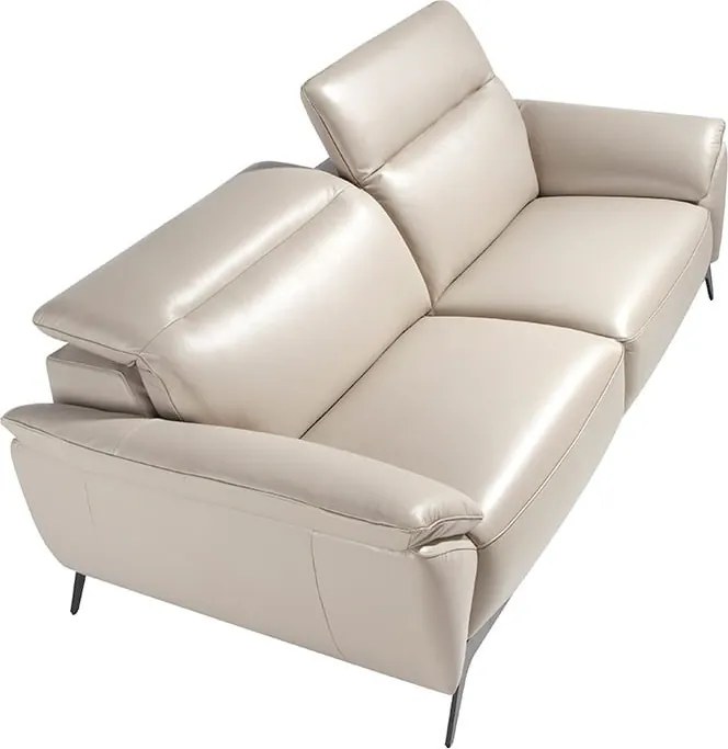 Canapea 3 locuri eleganta, design italian Cowhide leather taupe grey