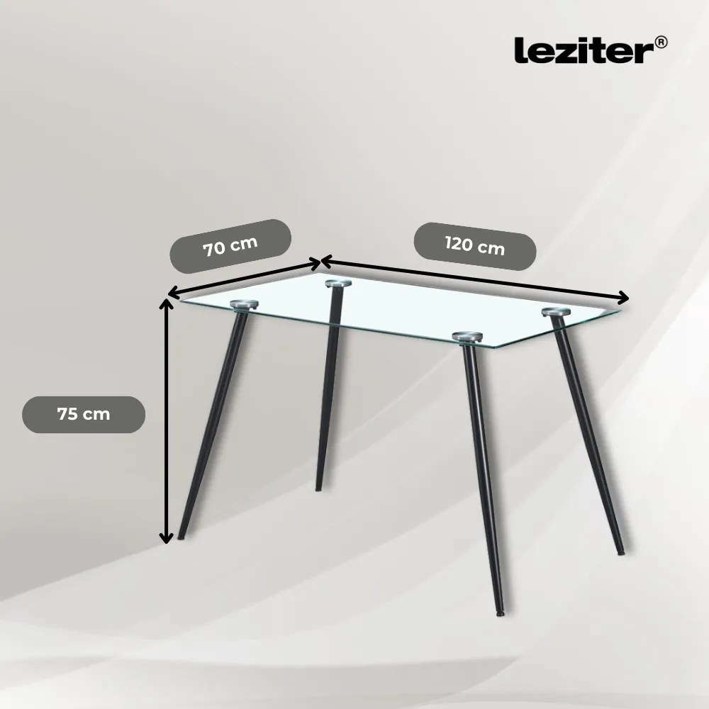 Set de masă Alen 4+1 negru-gri