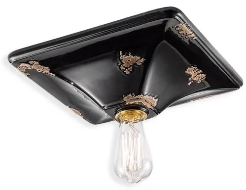 Plafoniera design retro realizata manual din ceramica VINTAGE, 31x31cm