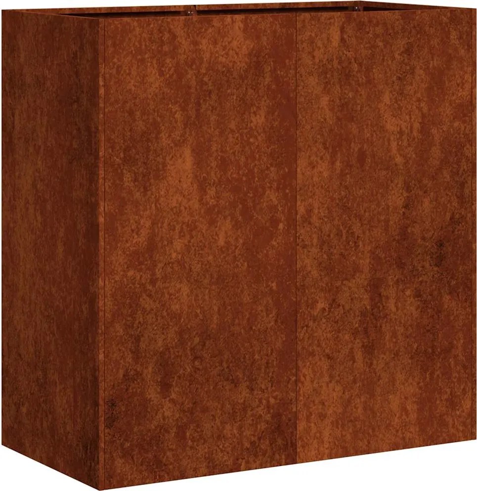 vidaXL Jardinieră Rusty 80x40x80 cm Oțel pentru intemperii