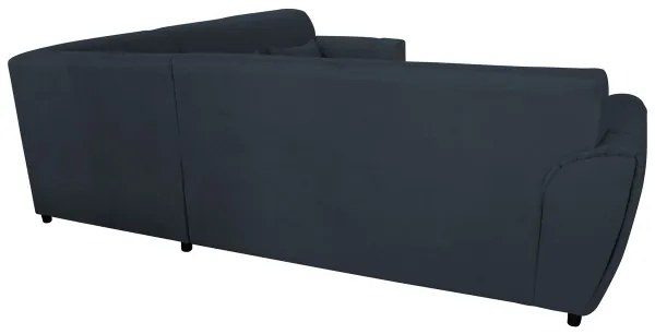 Colțar extensibil VISEU, cu spațiu de depozitare, în L, orientare stânga, antracit/negru