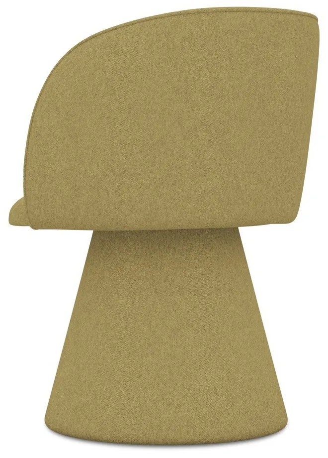 Scaun de sufragerie galben muștar tapițat Maia – Makamii