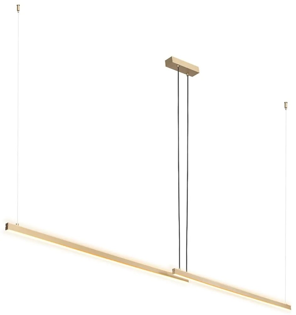 Lustra suspendata LED, Otel, Auriu, MIAMI