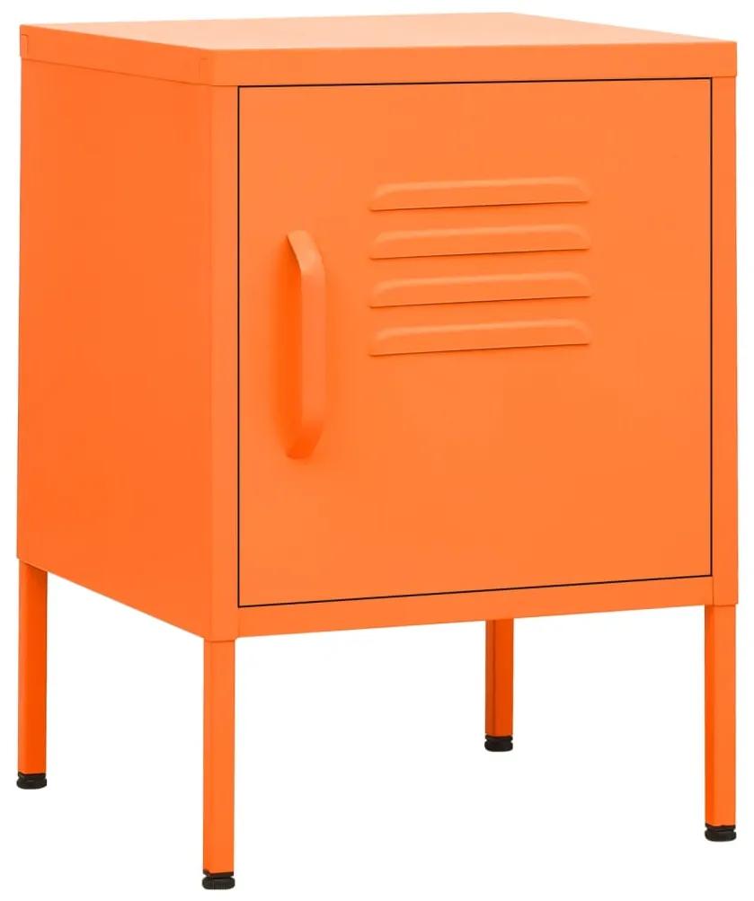 336210 vidaXL Noptieră, portocaliu, 35x35x51 cm oțel