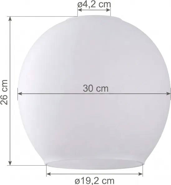 Sticlă de rezervă pentru candelabrul KULA E27, diametru 30 cm, alb