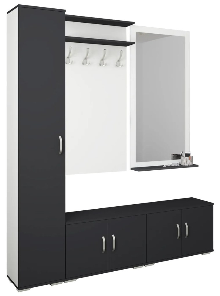 Set Hol Como V7, Antracit/Alb, L 165 cm