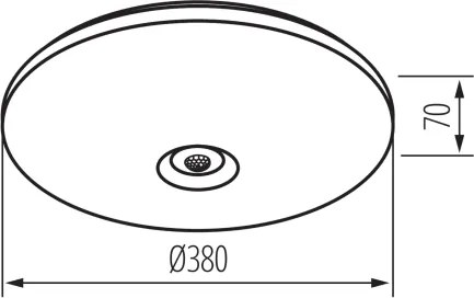 Kanlux 18124 - Plafonieră LED FOGLER cu senzor de mișcare, 24W/230V, diam. 38 cm