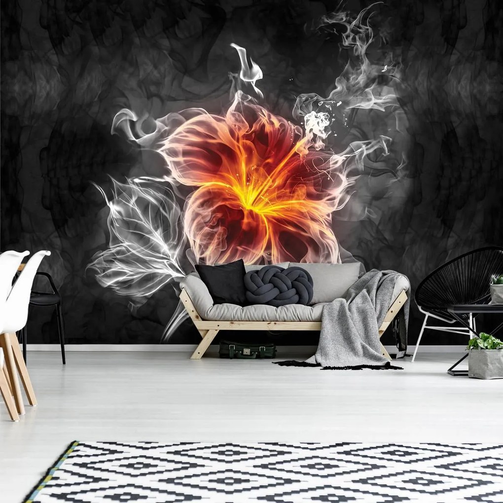 Fototapet - Floare - fum (152,5x104 cm)