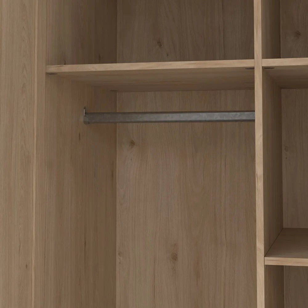 Șifonier în culoare naturală cu aspect de lemn de stejar 99x200x62 cm Billund – Tvilum