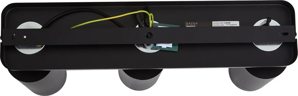Plafonieră modernă neagră cu 3 lumini GU10 70mm - Jeana Luxe