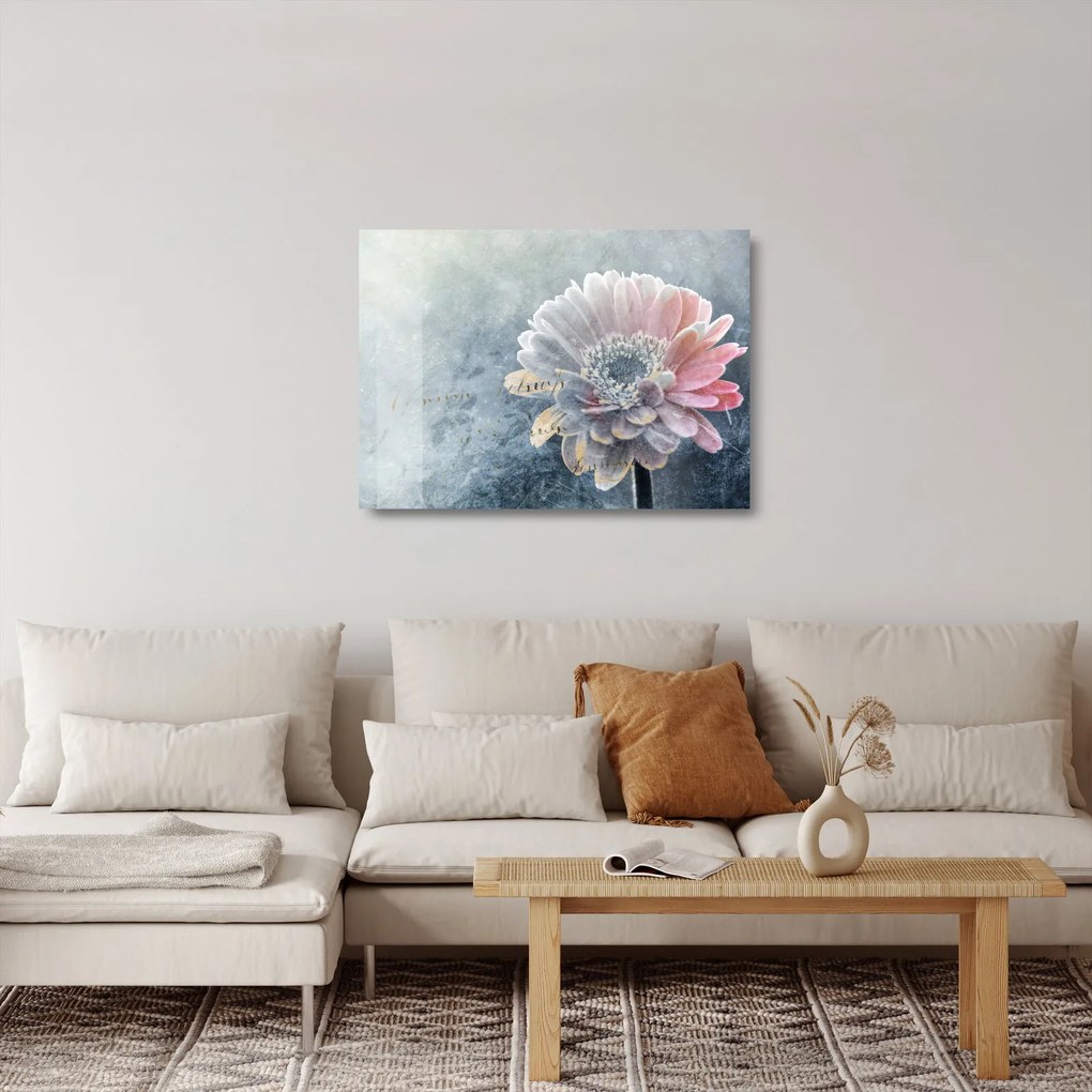 Tablou pe sticlă - Floare de iarnă (70x50 cm)