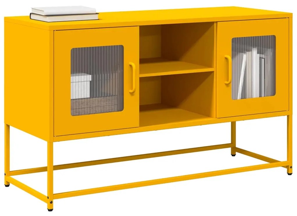 vidaXL Dulap TV, galben muștar, 100,5x39x60,5 cm, oțel