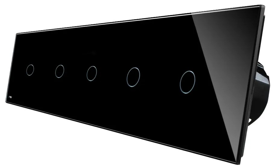 Intrerupator LIVOLO cu touch din sticla cu 5 intrerupatoare simple