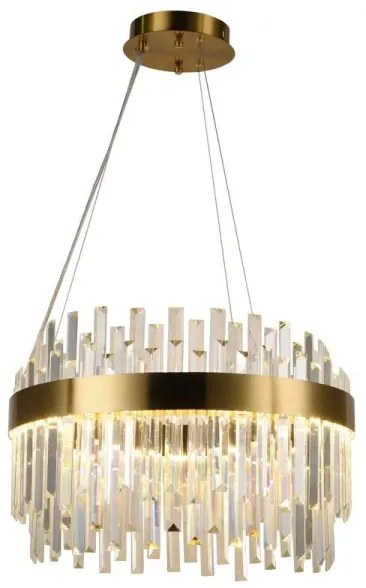 Lustră LED dimabilă pe cablu LED/70W/230V 3000-6500K auriu + telecomandă