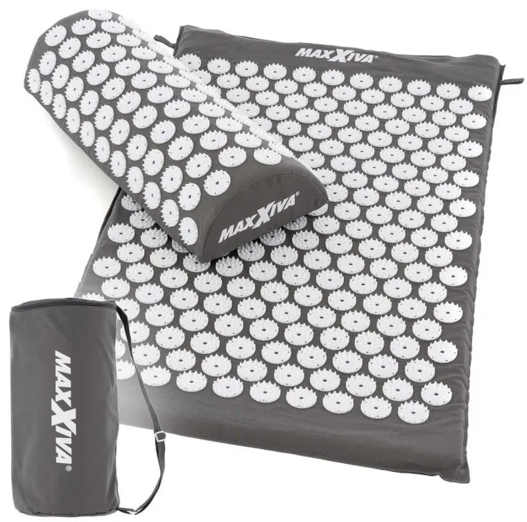 MAXXIVA  Saltea pentru presopunctură cu pernă, 75x42cm, gri