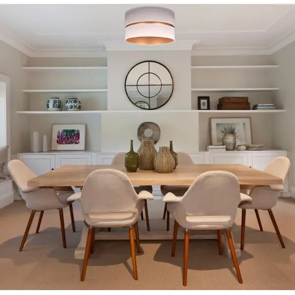 Plafonieră Duolla DUO 1xE27/15W/230V d. 40 cm bej/auriu