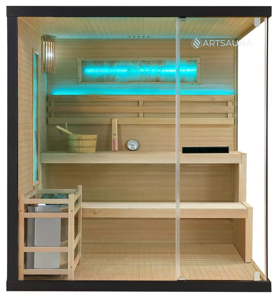 Vnútorná sauna Vantaa 175 so soľnými kameňmi