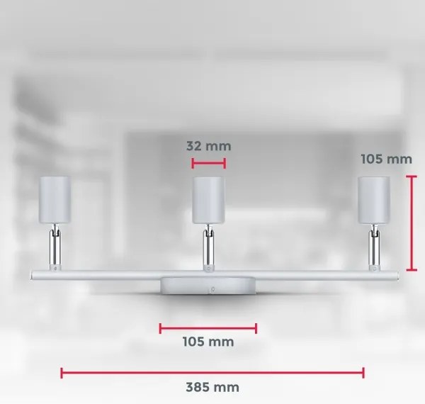 Spot LED 3xGU10/5W/230V B.K.Licht 1409