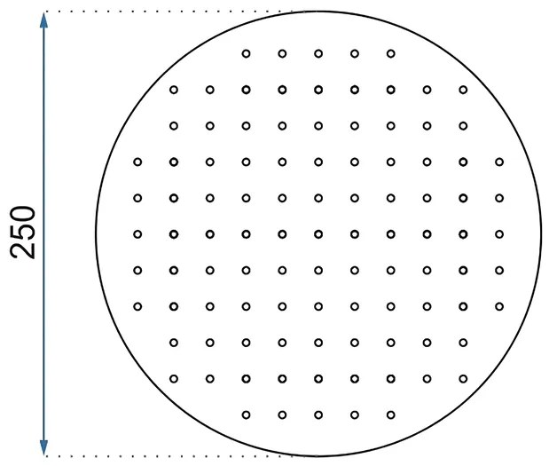Cap de dus Rea auriu periat 25cm