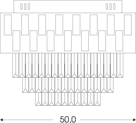 BRILAGI - Plafonieră AURELIA 5xE14/40W/230V Ø 50 cm crom lucios
