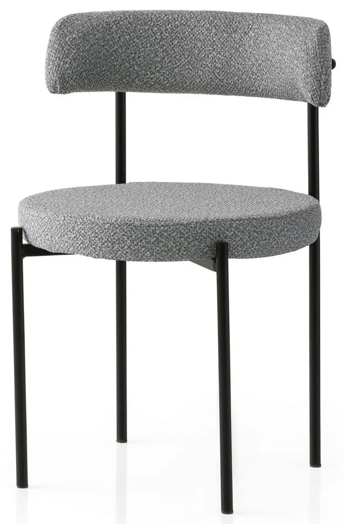 Set 2 buc. scaune bucătărie Gindera V2 (Negru + gri închis). 1127582