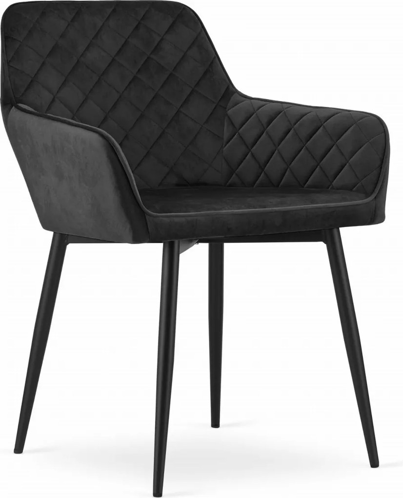 OFERTA Scaun de catifea negru NOLA II. calitate secundara