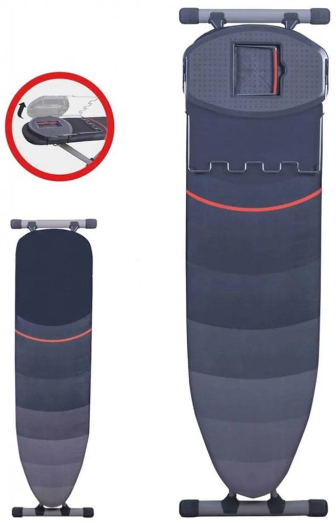 Masa de calcat Premium Harbinger® Ultraboard, Pentru fier si statie de calcat, Suprafata de calcare 43X150 cm, Inaltime ajustabila 60-90 cm,