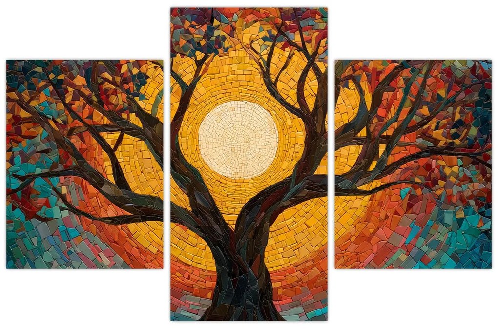 Tablou - Soarele în coroana arborelui vieții (90x60 cm)
