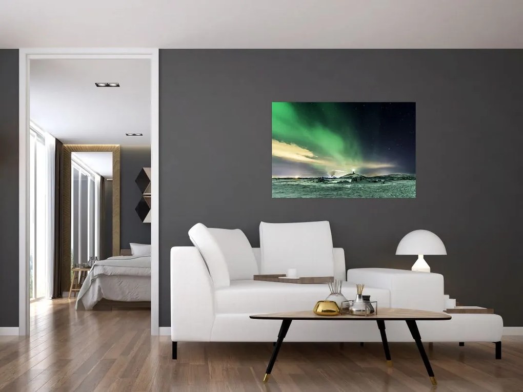 Tablou cu Aurora Borealis (90x60 cm)