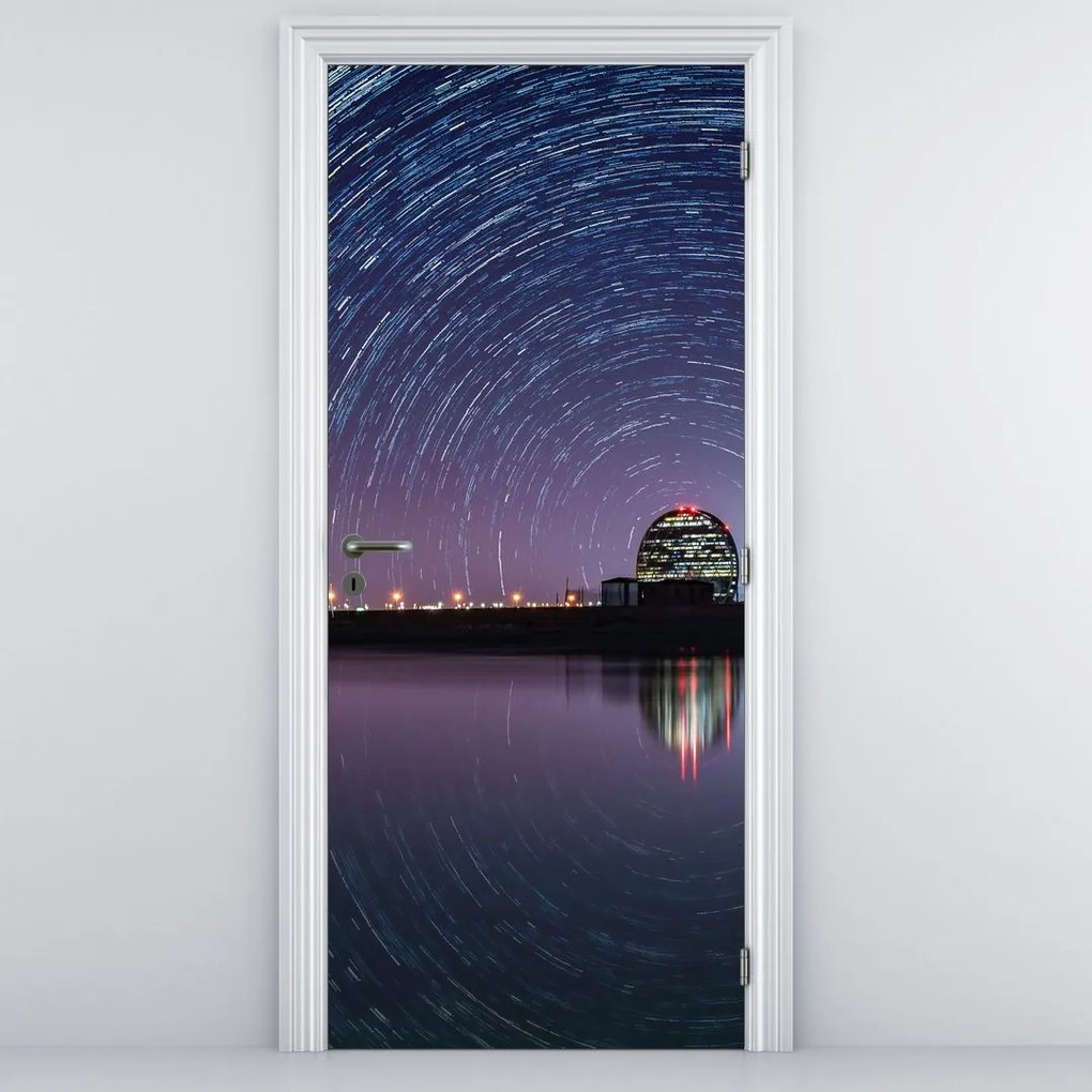 Fototapet pentru ușă - Cerul înstelat noaptea (95x205cm)
