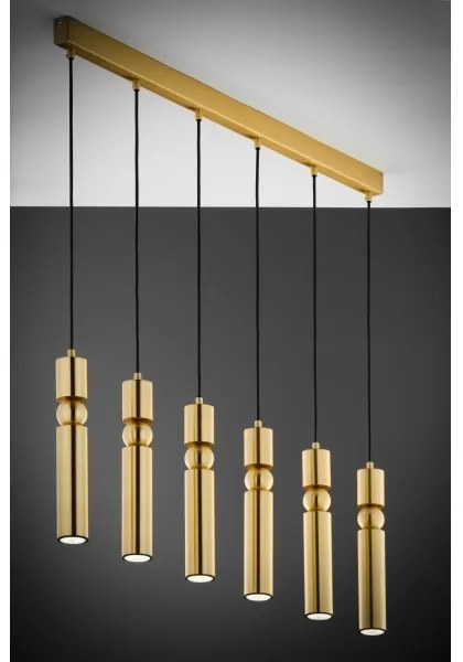 Lustră pe cablu Jupiter 2011 ALAS 6xGU10/10W/230V auriu