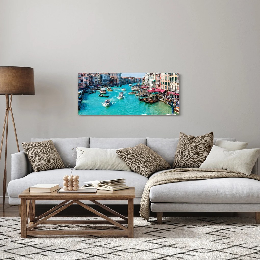 Tablou - Canalul Grande, Veneția, Italia (120x50 cm)