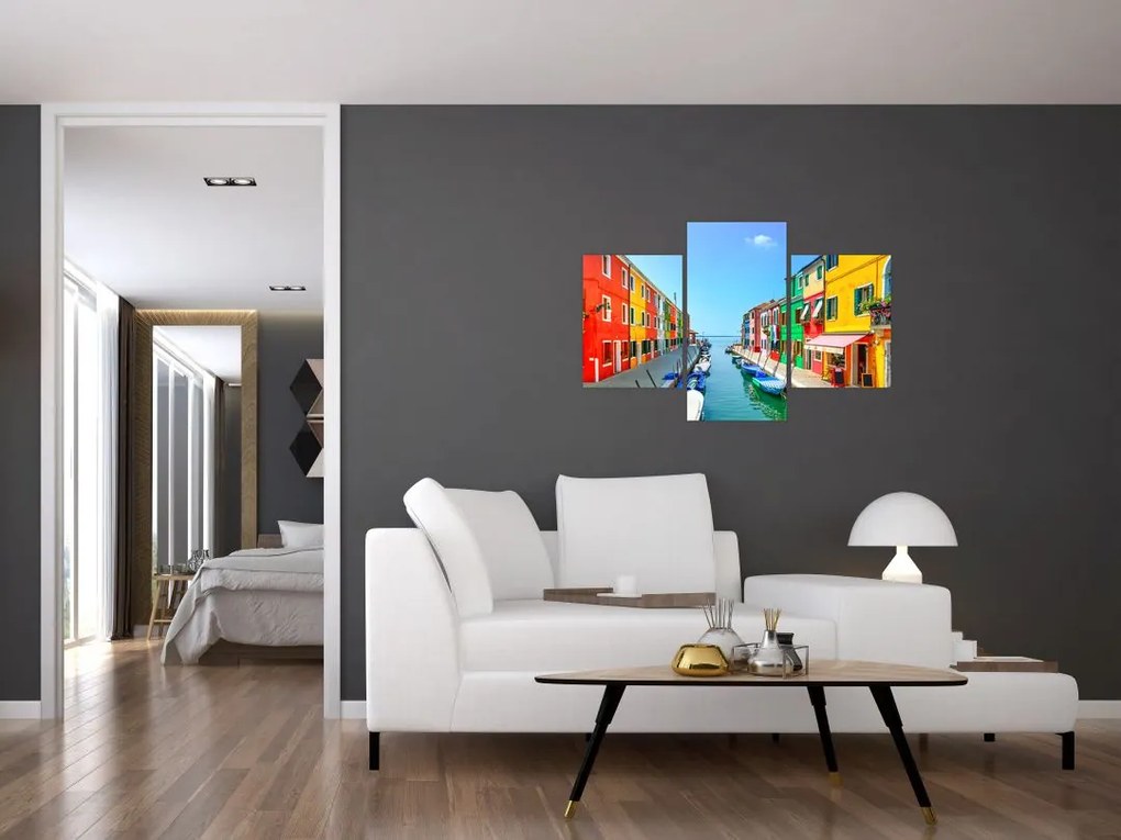 Tablou - Insula Burano, Veneția, Italia (90x60 cm)