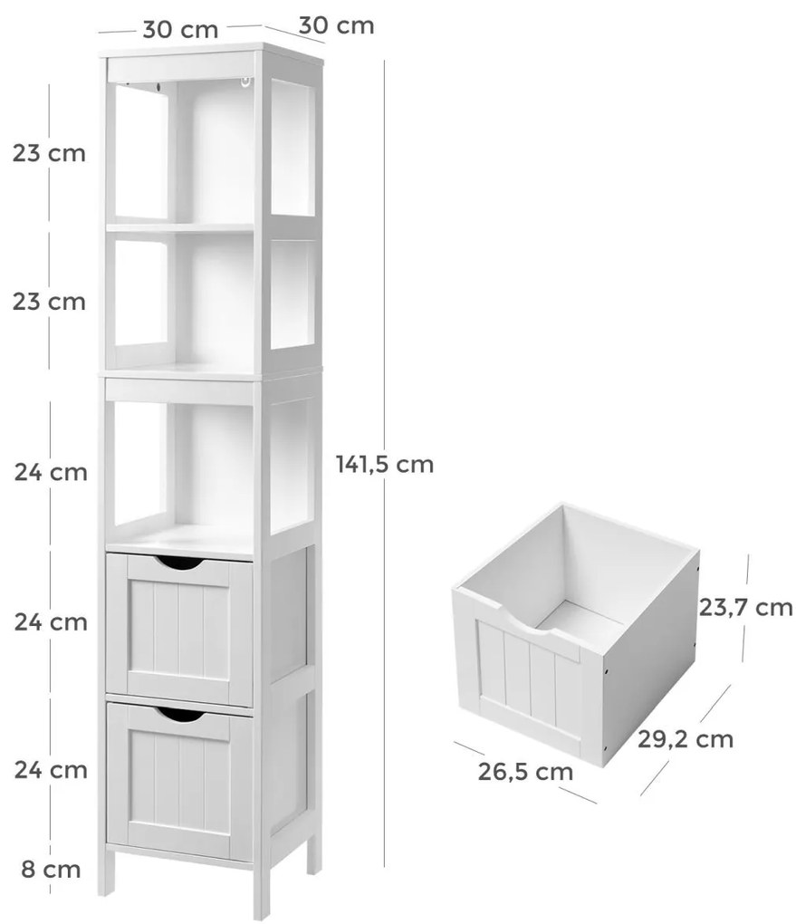 Biblioteca alba BBC66WT
