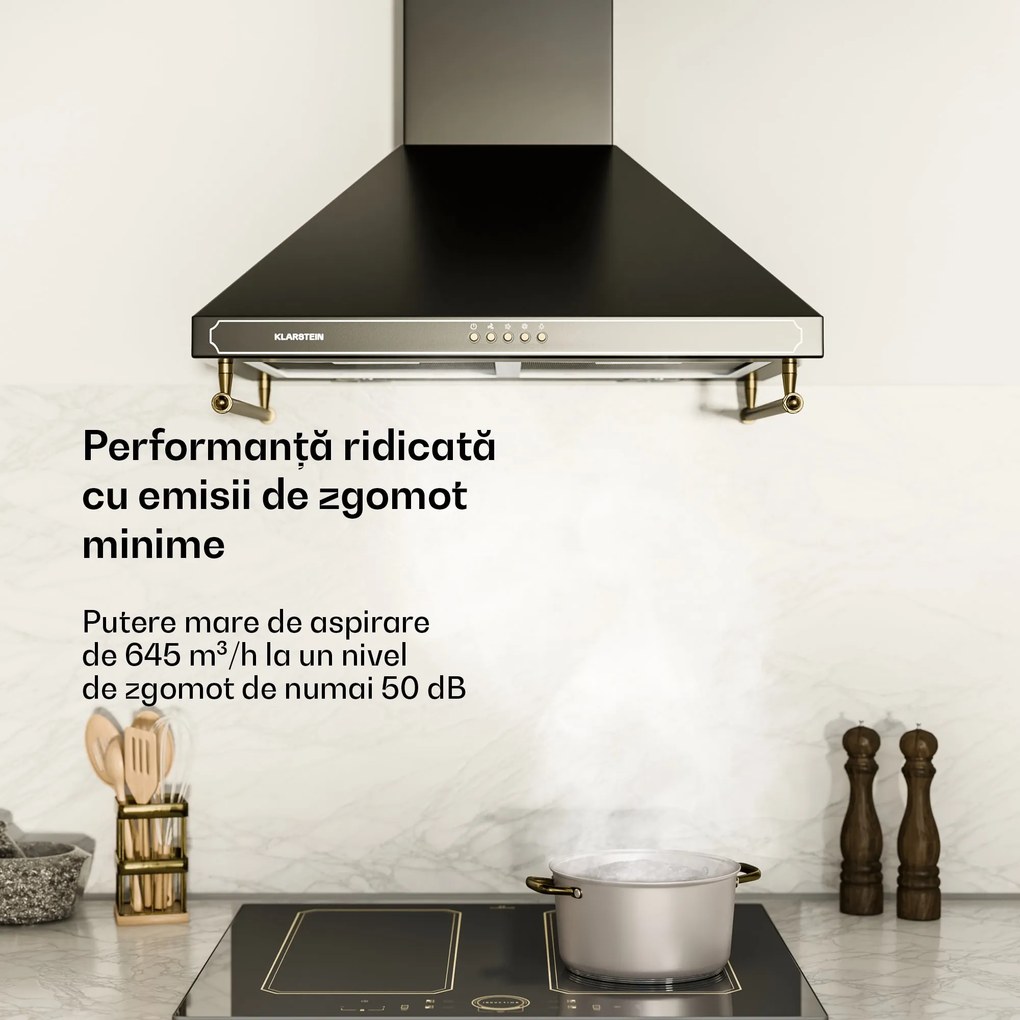 Klarstein Victoria, hotă extractoare, 60 cm, design retro, 630 m³ / h, 2 lumini LED