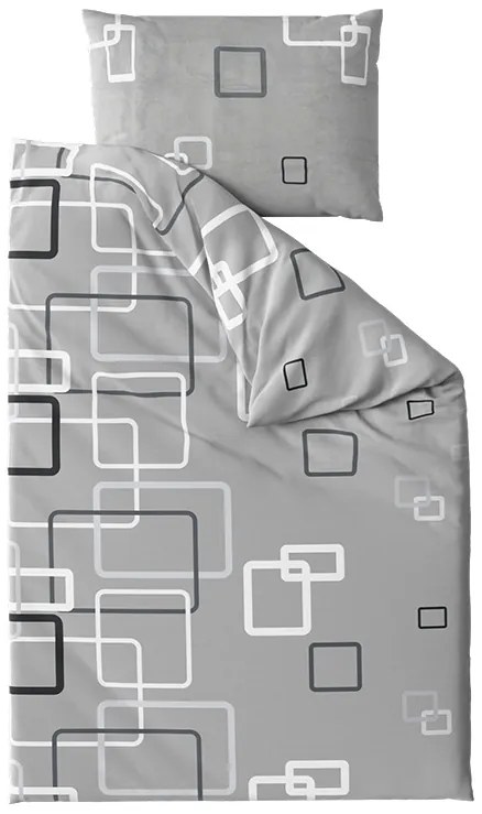 Lenjerie de pat din bumbac Renforce CUBURI gri Dimensiune lenjerie de pat: 70 x 90 cm | 140 x 200 cm