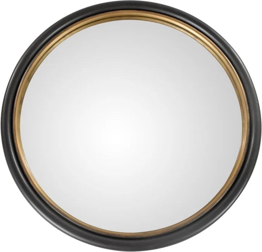 Oglinda rotunda neagra/aurie din metal 50 cm Mirroir Zago