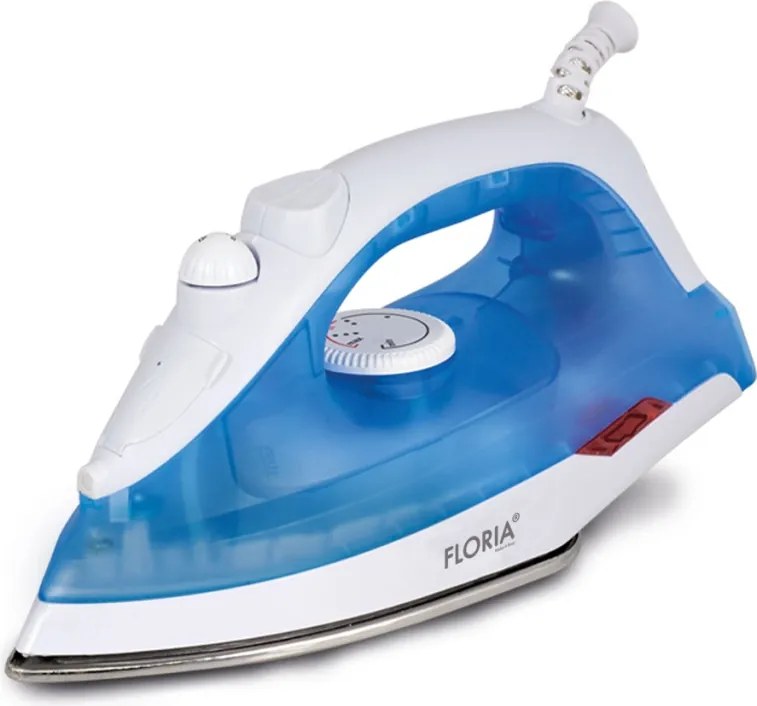 Fier de calcat Floria ZLN9686, 1600W, capacitate 180ml, temperatura reglabila, talpa din inox