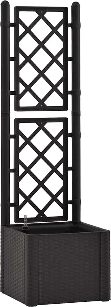 vidaXL Strat înălțat grădină, spalier & sistem automat udare, antracit