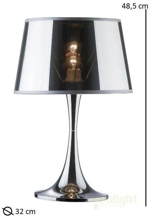 Veioza, lampa de masa LONDON CROMO TL1 BIG 032375