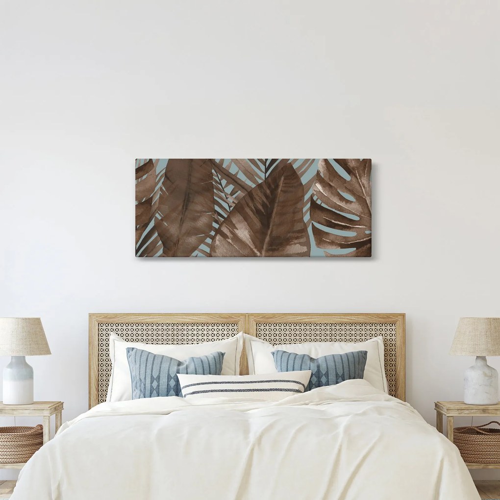 Tablou - Frunze de palmier acvarel (120x50 cm)