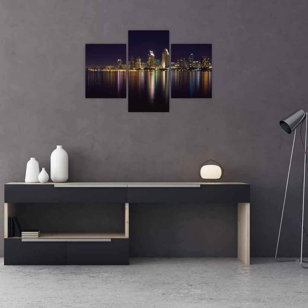 Tablou cu orașul nocturn (90x60 cm)