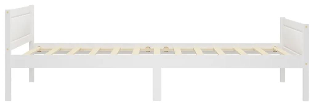 Cadru de pat cu 2 sertare, alb, 100x200 cm, lemn masiv pin Alb, 100 x 200 cm, 2 Sertare