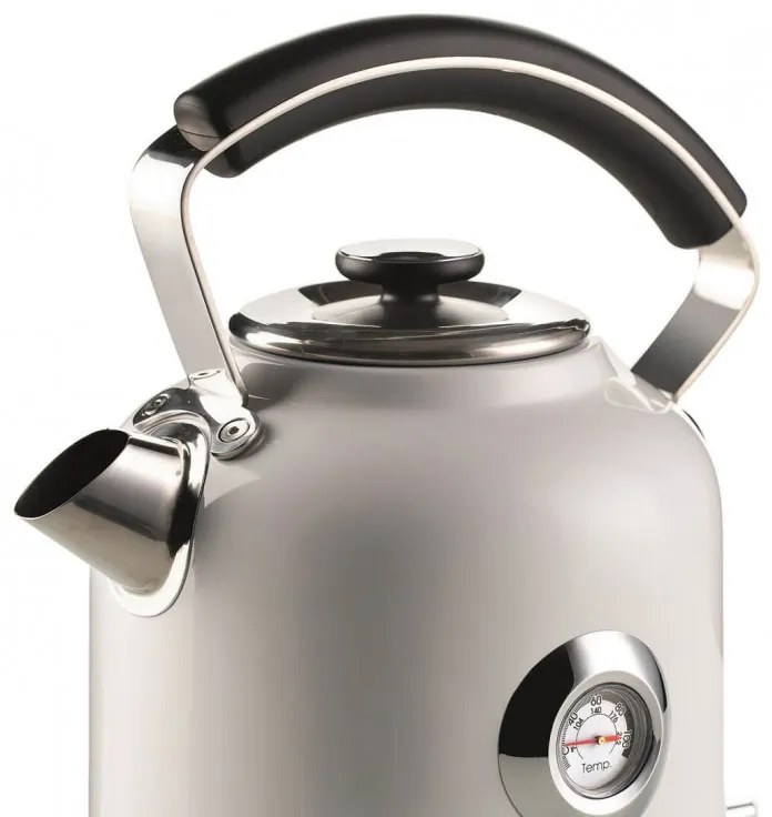 Cana electrica Ariete MODERNA 2854/01, 2000W, 1.7 L, Termometru, 360° rotativa, Filtru detasabil, Alb